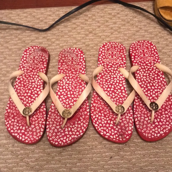 Tory Burch Flip Flop with Hearts - Picture 2 of 2